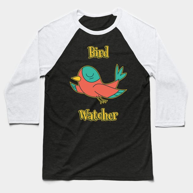 Bird Watcher Baseball T-Shirt by bluerockproducts